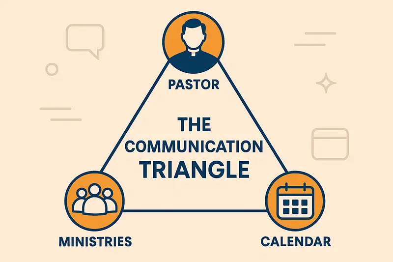 The Communication Triangle: Aligning Your Pastor, Ministries, and Calendar hero image