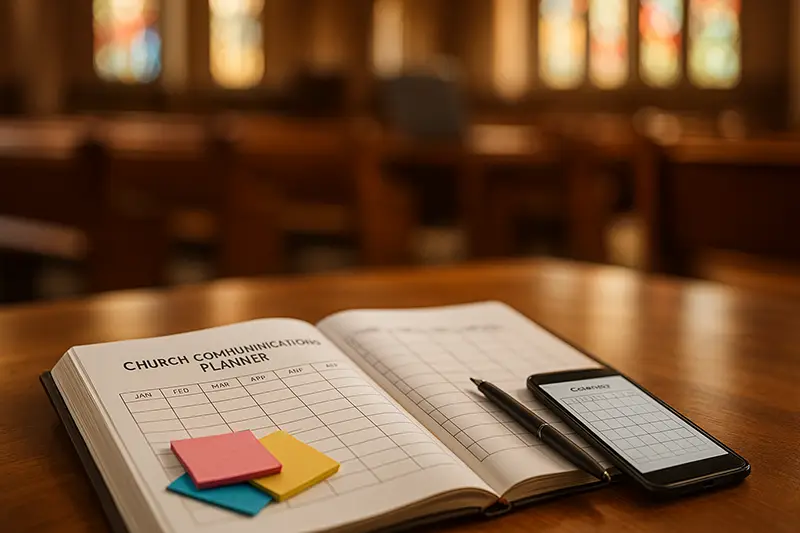 Creating a Year-Long Church Communications Calendar: Templates & Workflow Tips hero image